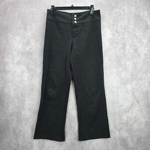 Copper Key Black White Stripe‎ Junior Dress Pants Bottoms Wide Leg Plus 16